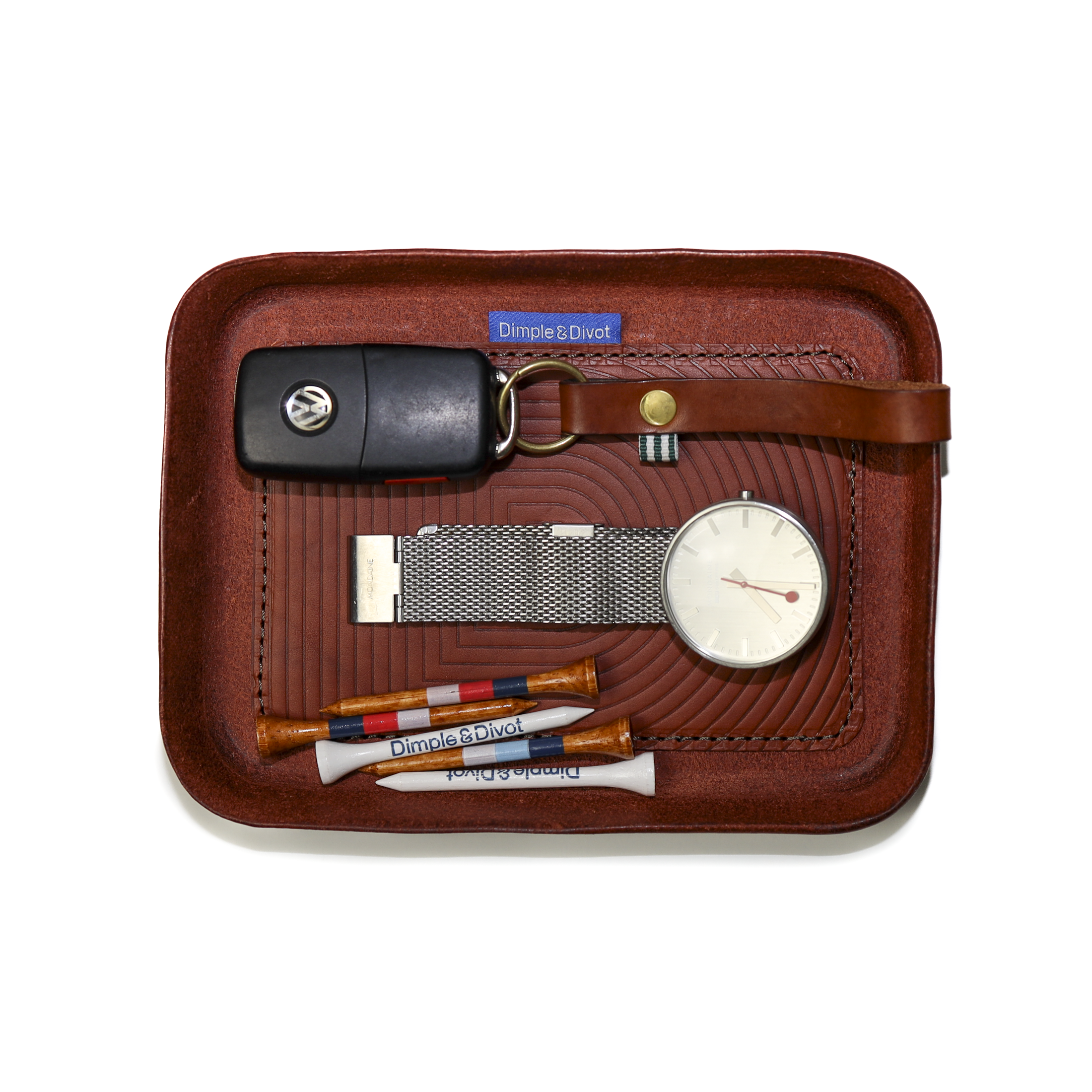Infinity Leather Valet Tray