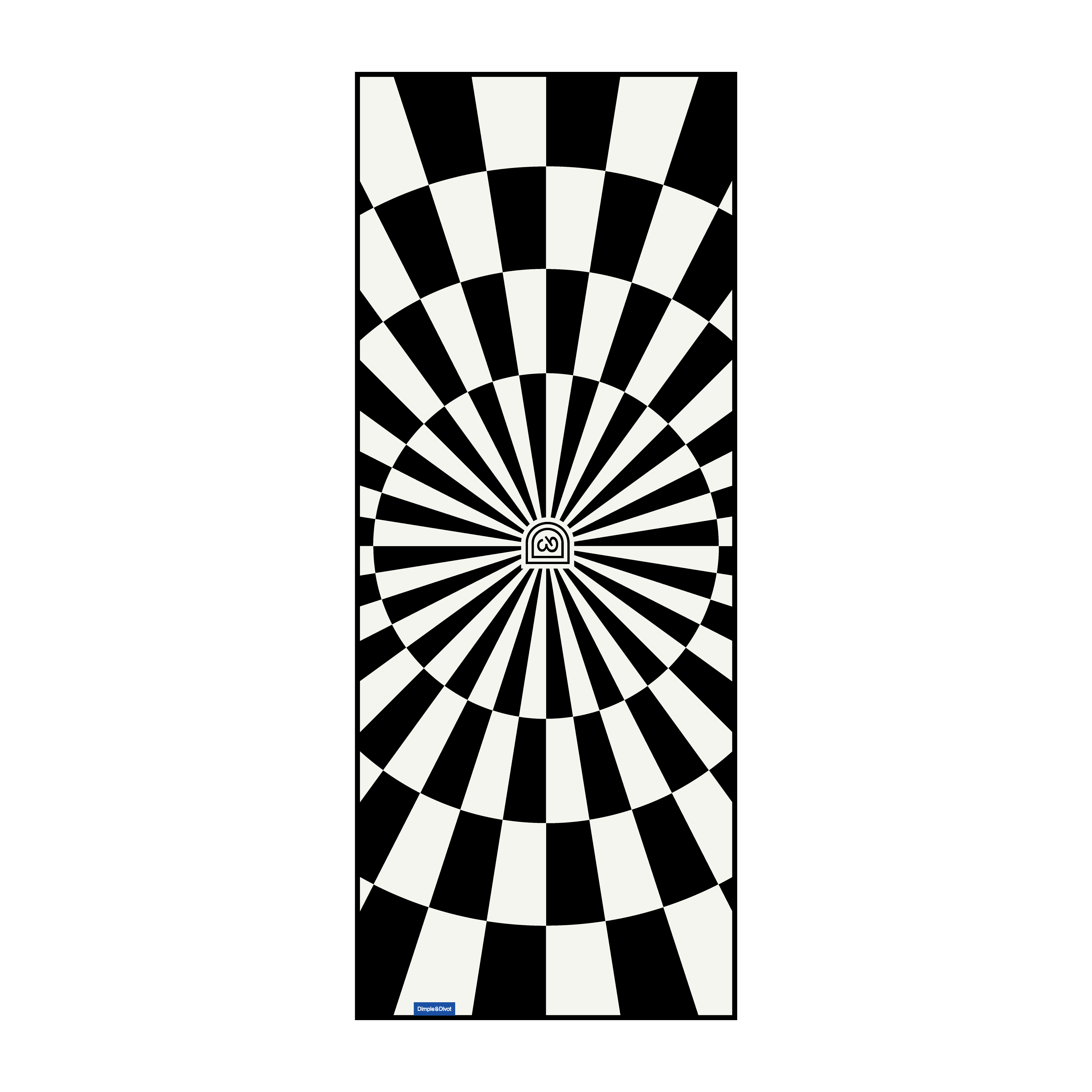 Kaleidoscope Caddie Towel - Black