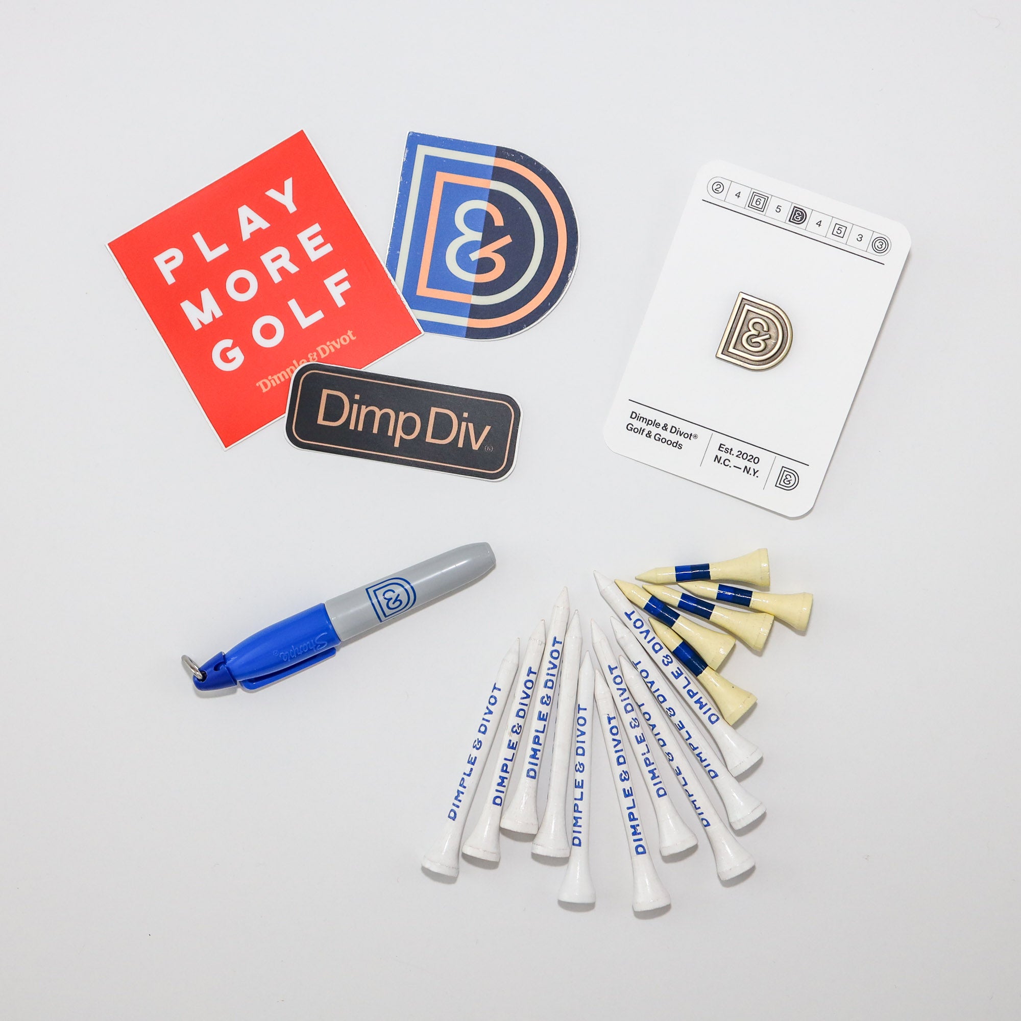 Dimplehead Kit - Stickers, Tees, Marker & Pin