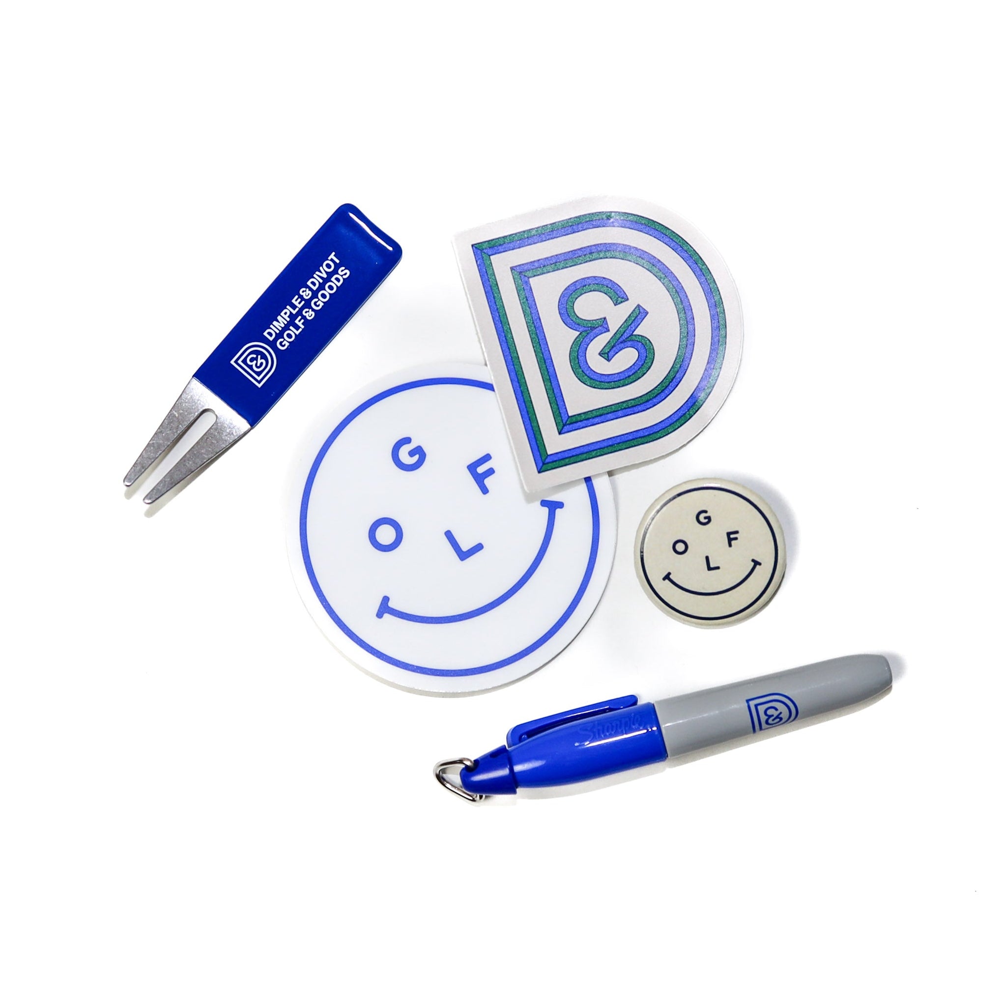 Dimplehead Kit - Divot Tool, Marker, Pin Stickers