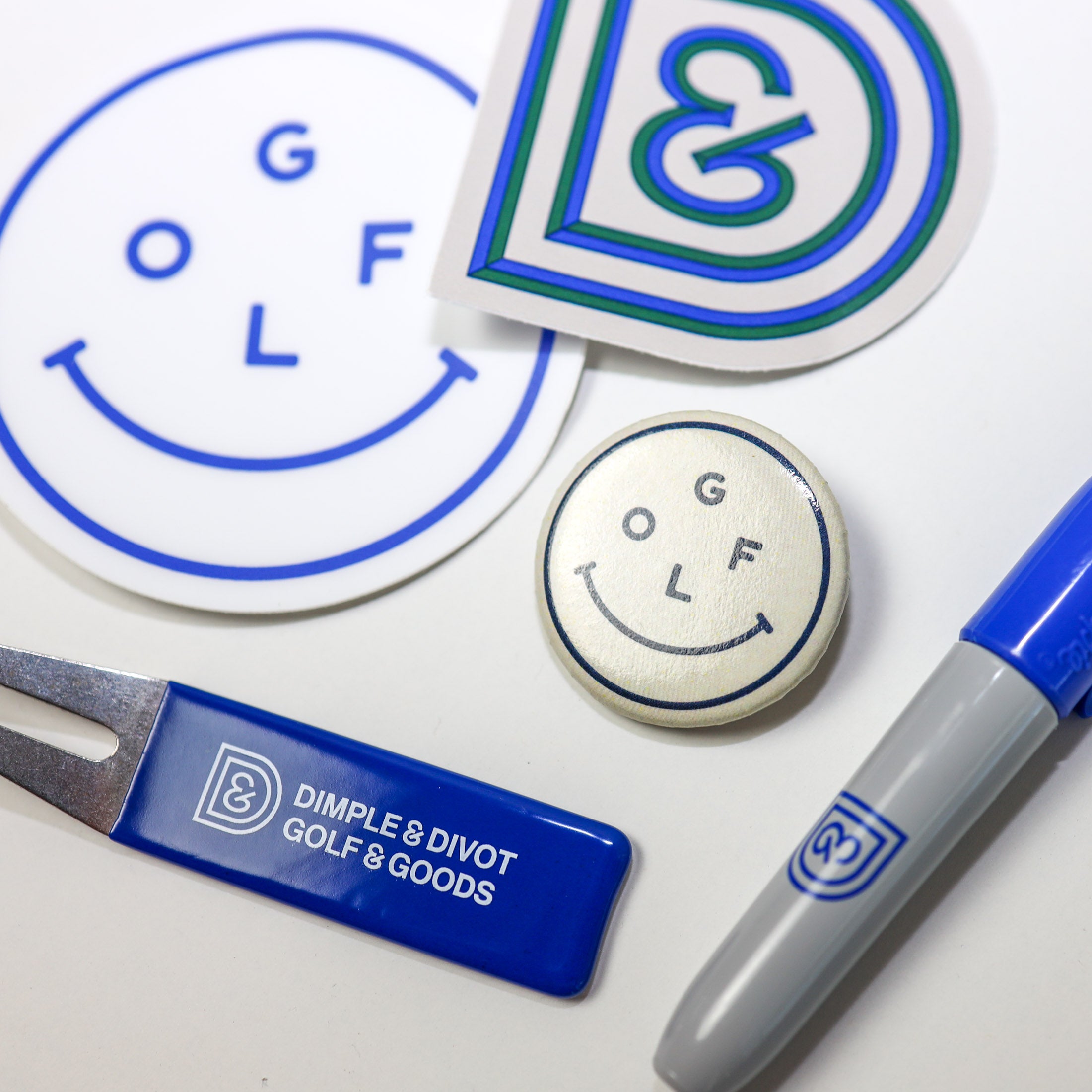 Dimplehead Kit - Divot Tool, Marker, Pin Stickers